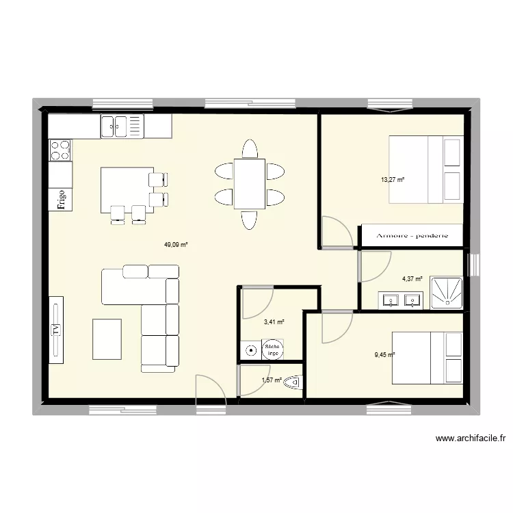 LOIC2. Plan de 7  et 81 m²