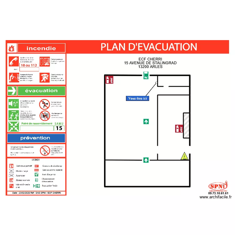 ECF CHERRI STALINGRAD. Plan de 1 et 20 m² ECF CHERRI STALINGRAD. Plan de 1 et 20 m²