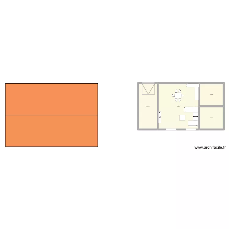 plan maison. Plan de 4  et 129 m²