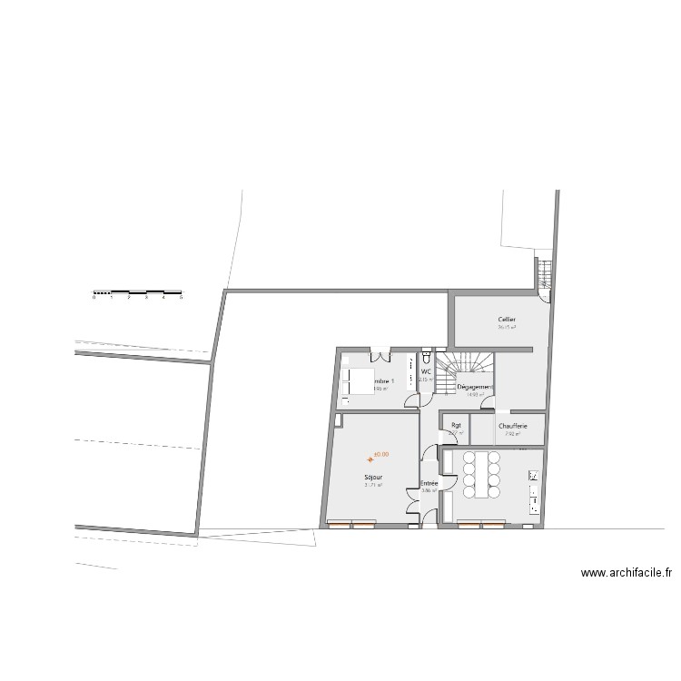 Grande cuisine rez. Plan de 0 pièce et 0 m2