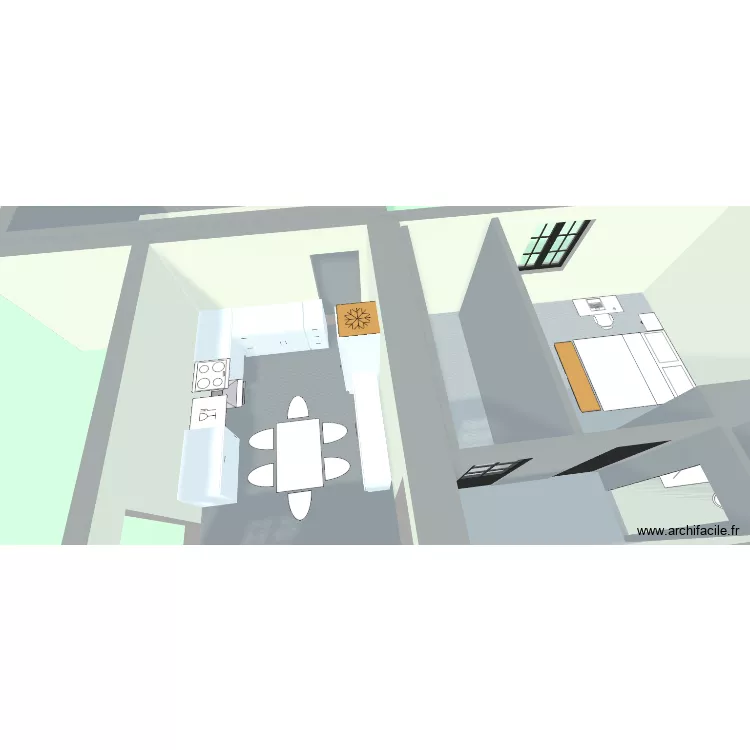 agrandissement maison3. Plan de 4  et 64 m²