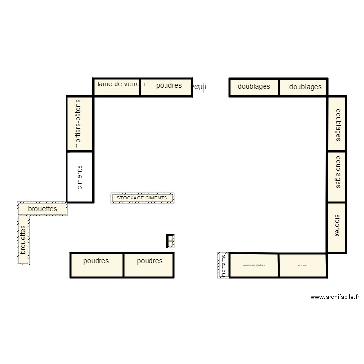 ZONE BATI EXTERIEUR. Plan de 15 pièces et 39 m2