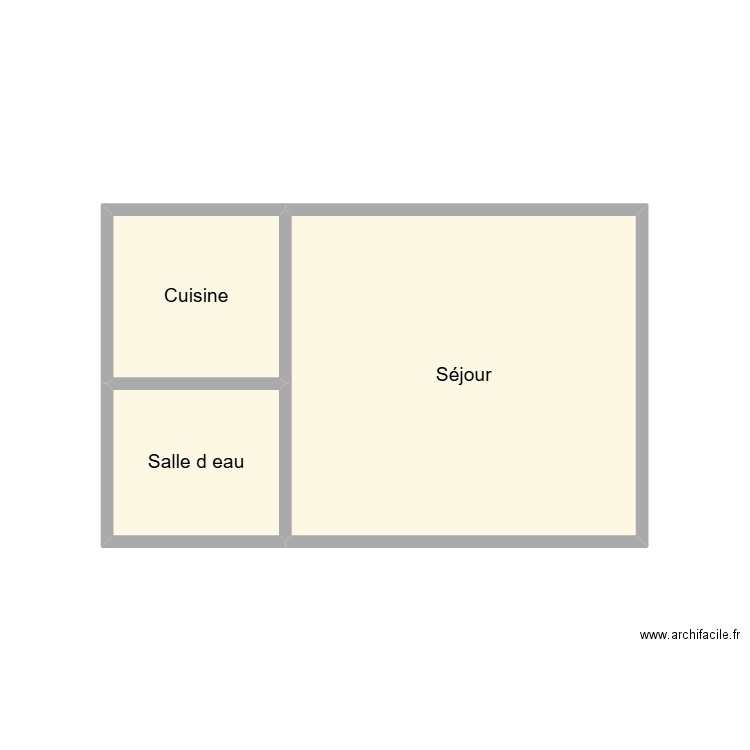 2507 BRONSARD GAITE. Plan de 3 pièces et 14 m2