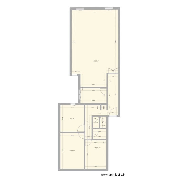 macampagne. Plan de 5 pièces et 102 m2