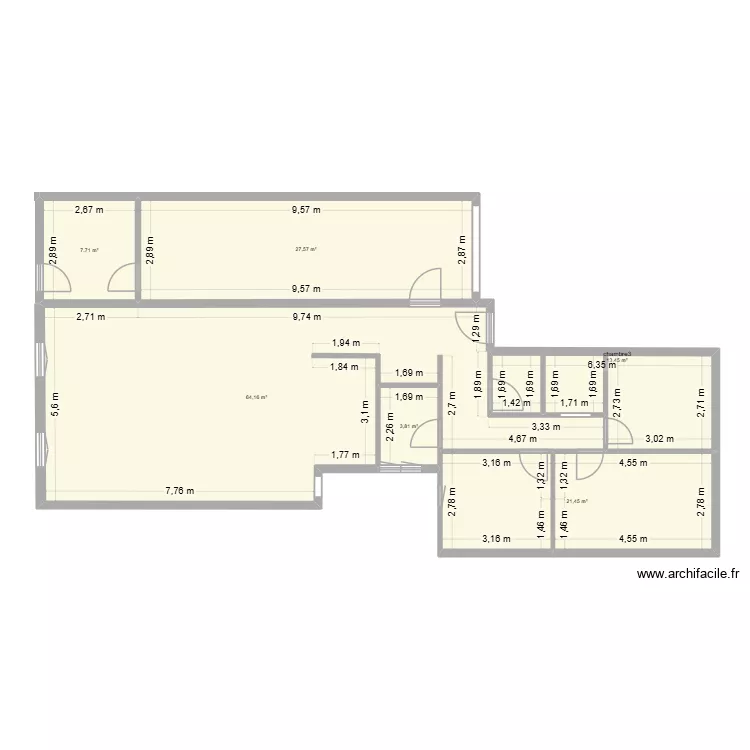 macampagne. Plan de 6 pièces et 138 m²