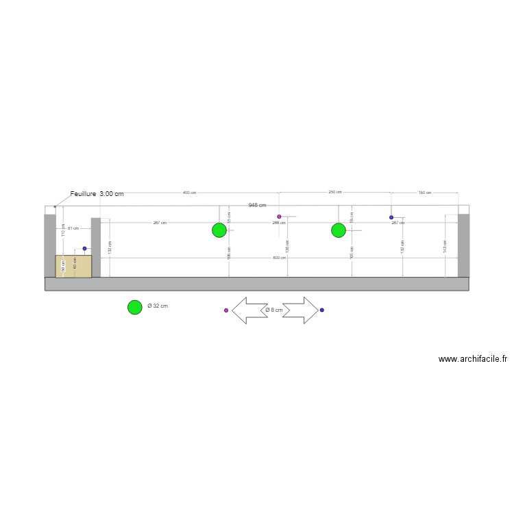 COUPE piscine cayrol 1. Plan de 0 pièce et 0 m2