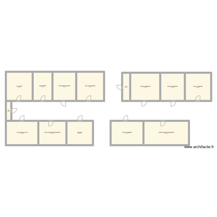 direction des ressources humaines. Plan de 0 pièce et 0 m2