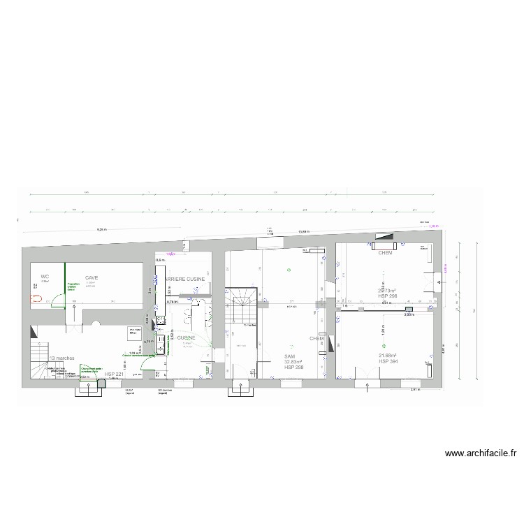 plan elec septemes modif cuisine. Plan de 0 pièce et 0 m2