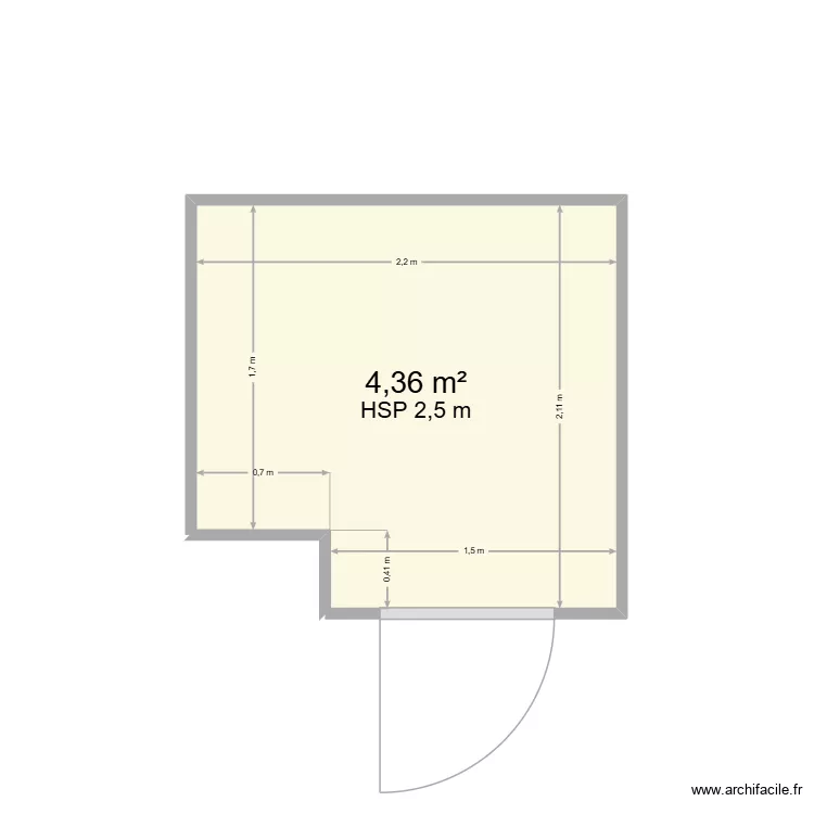 SDB nue. Plan de 1 et 4 m² SDB nue. Plan de 1 et 4 m²