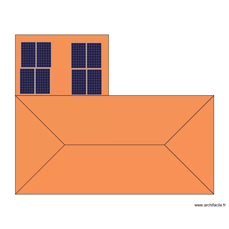 Panneau solaire. Plan de 