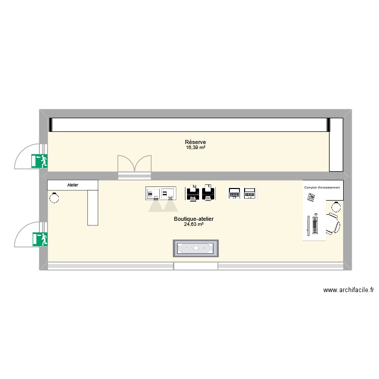 infoplus. Plan de 2 pièces et 41 m2