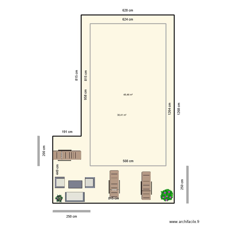 idée terrasse piscine suite. Plan de 0 pièce et 0 m2