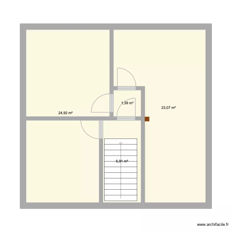Maison Amandine Etage v2. Plan de 4  et 55 m²