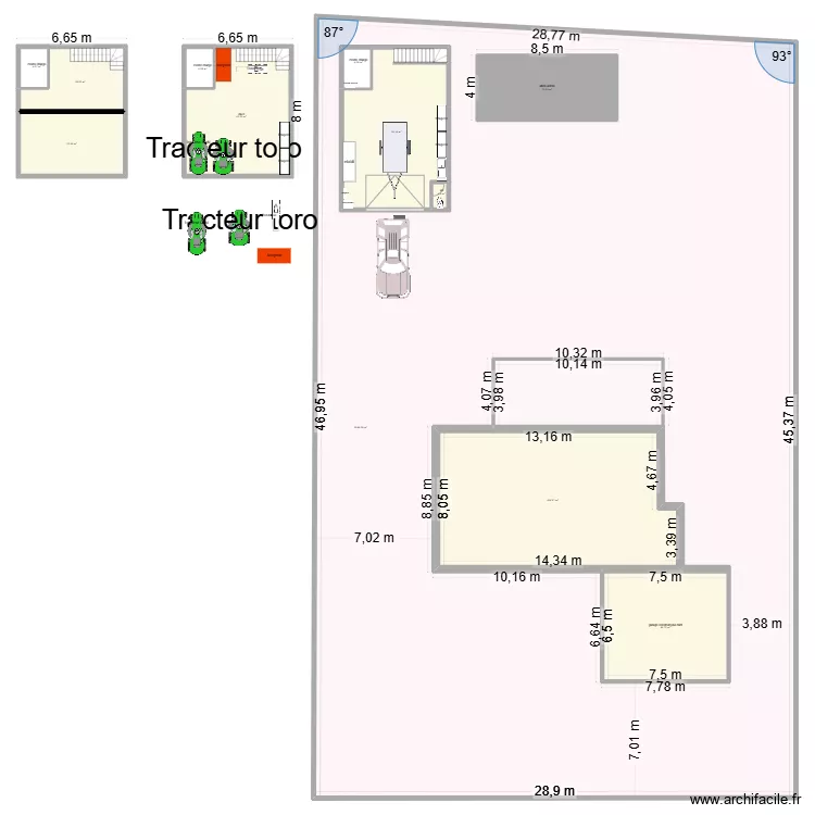 abris de jardin. Plan de 