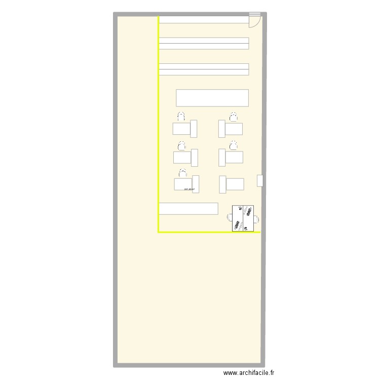 warehouse web. Plan de 1 pièce et 241 m2