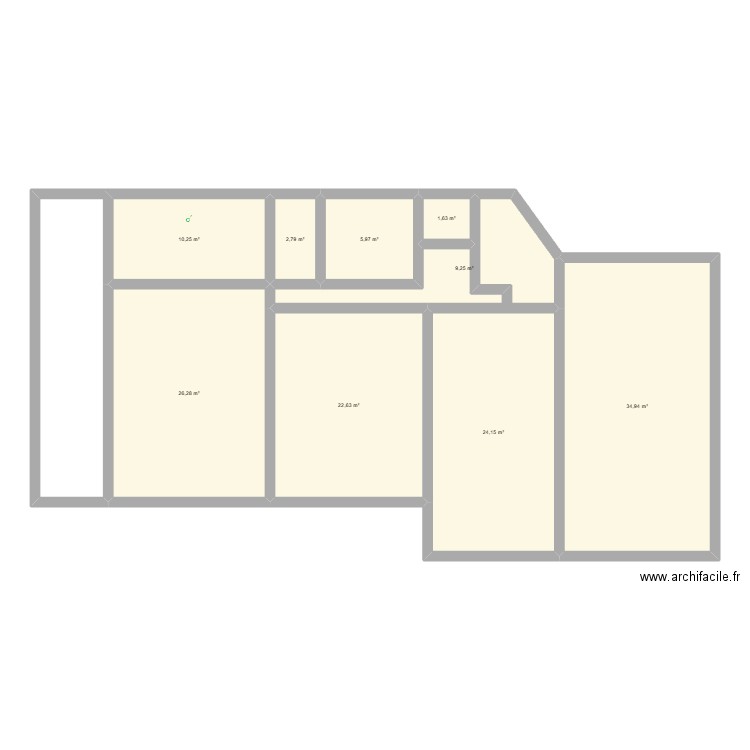 nddb2. Plan de 9 pièces et 138 m2