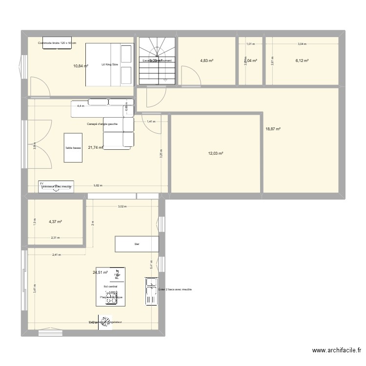 RENOV4. Plan de 10 pièces et 109 m2