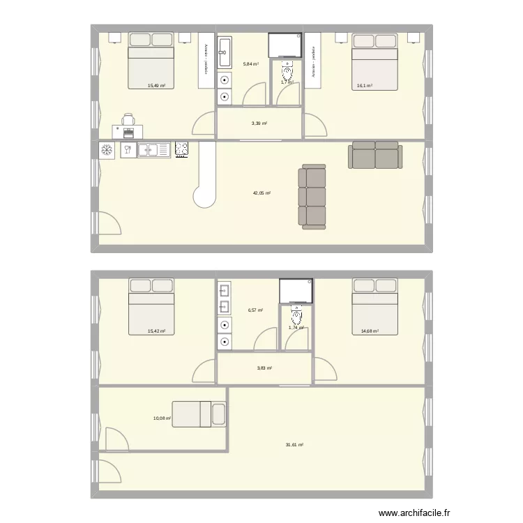 gsa7. Plan de 13  et 168 m²