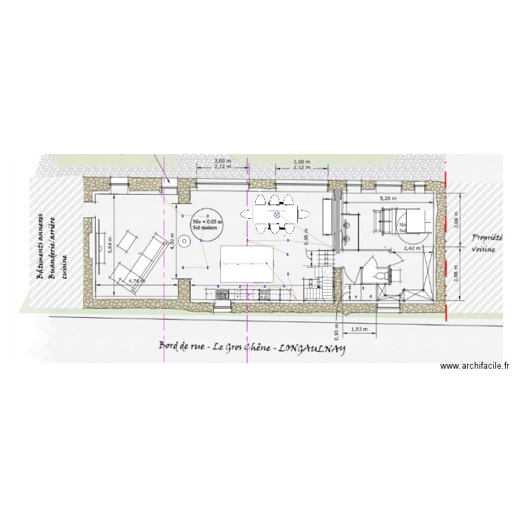 RDC. Plan de 0 pièce et 0 m2