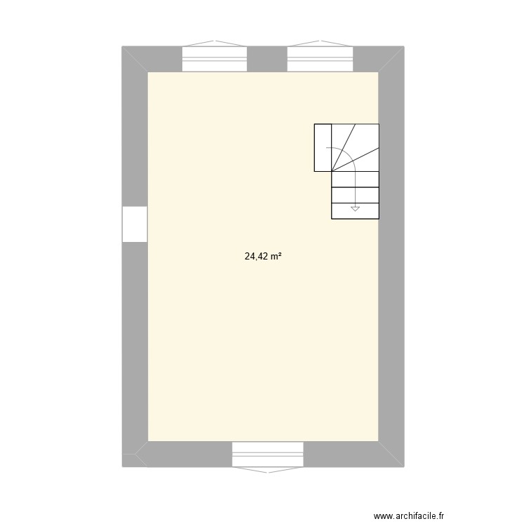 1er_etage. Plan de 1 pièce et 24 m2