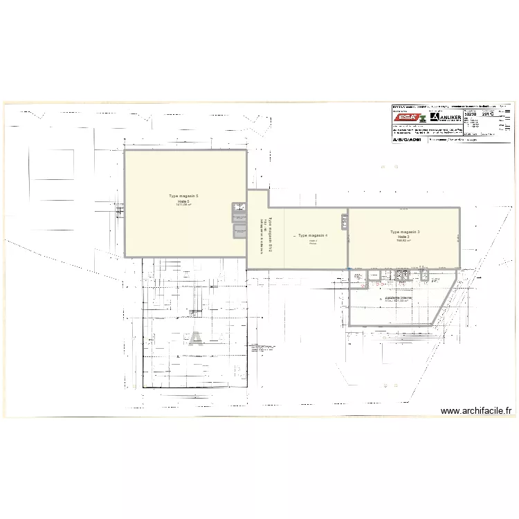 ESA. Plan de 36  et 8690 m²