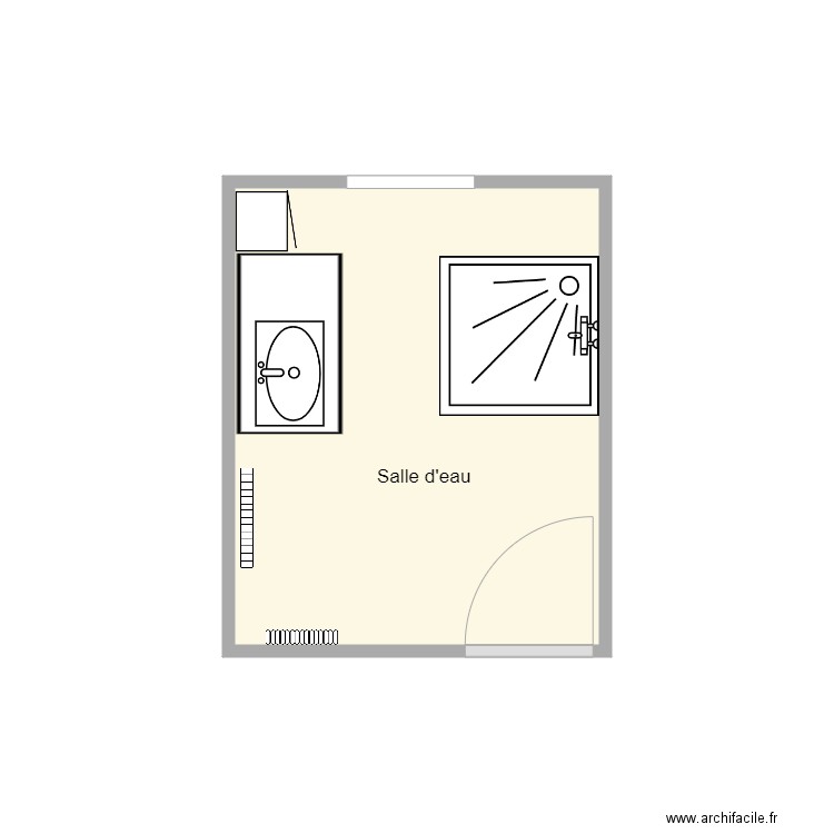 plan avant travaux le duc. Plan de 1 pièce et 5 m2