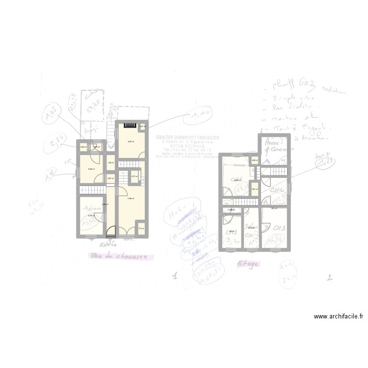 plan test 1. Plan de 19 pièces et 78 m2