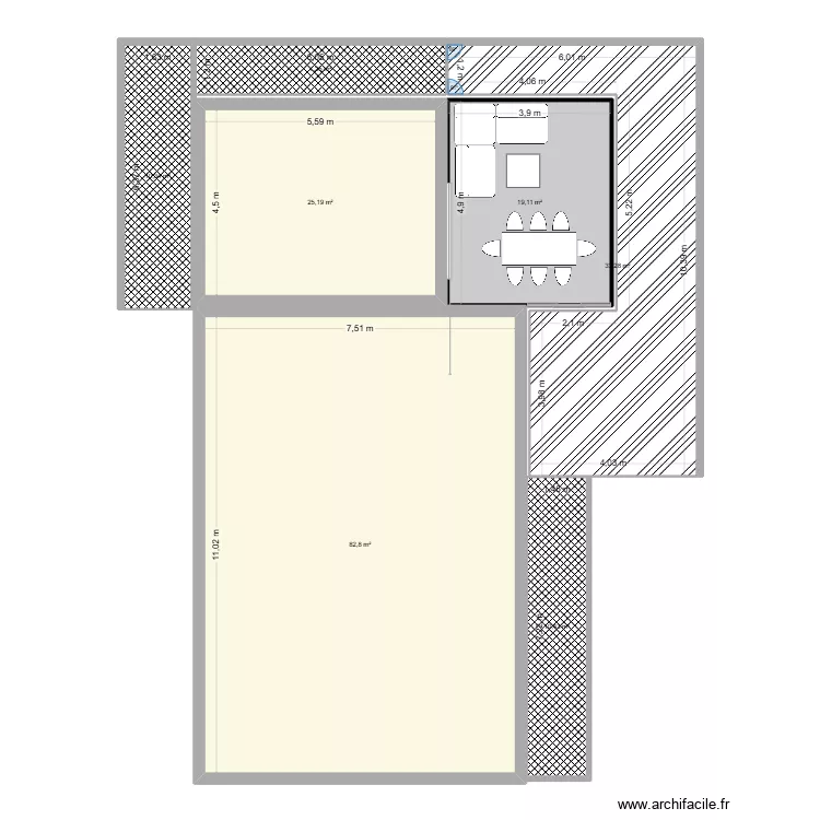 Pergola plan. Plan de 