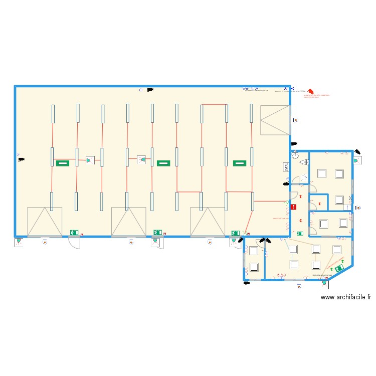 SARL LOXANE. Plan de 6 pièces et 245 m2