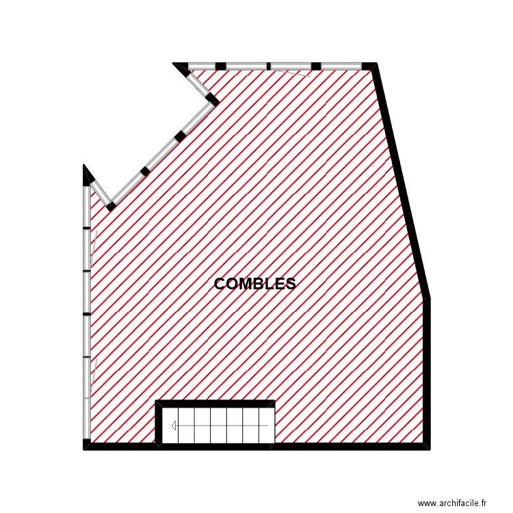 PLAN SIROCCO VAUVER COMBLES. Plan de 2 pièces et 24 m2