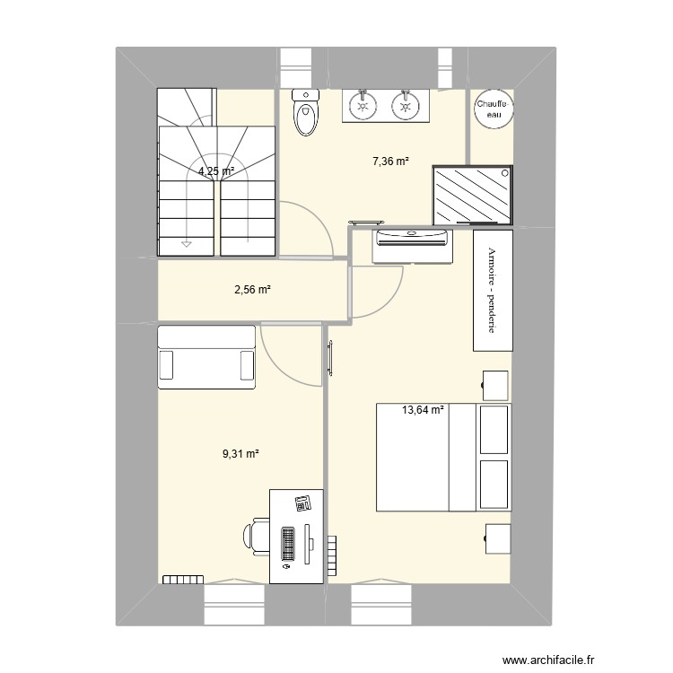 RDC actuel. Plan de 0 pièce et 0 m2