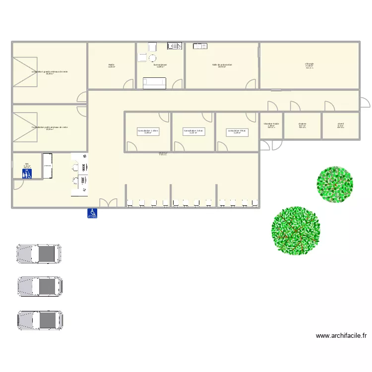clinique véto. Plan de 14 et 326 m² clinique véto. Plan de 14 et 326 m²