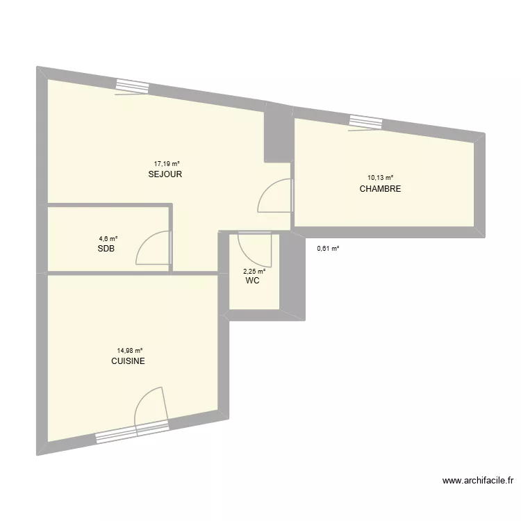 SCI MILBA. Plan de 6  et 50 m²