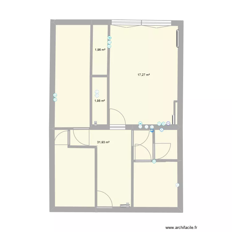 Appartement. Plan de 4 et 53 m² Appartement. Plan de 4 et 53 m²