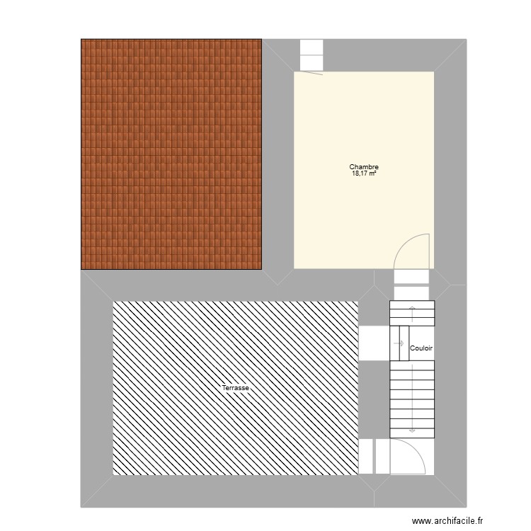 MARTELLI Jean Jacques R+2. Plan de 3 pièces et 51 m2