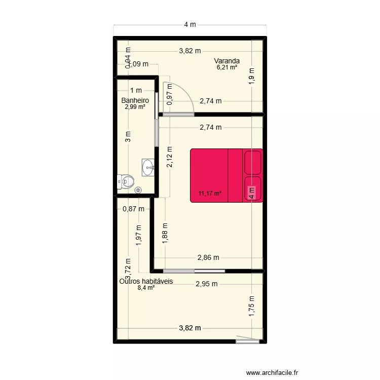 leal construtora. Plan de 4 et 29 m² leal construtora. Plan de 4 et 29 m²