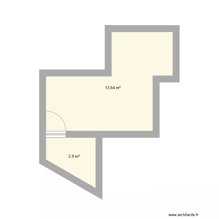 bleh. Plan de 2  et 17 m²