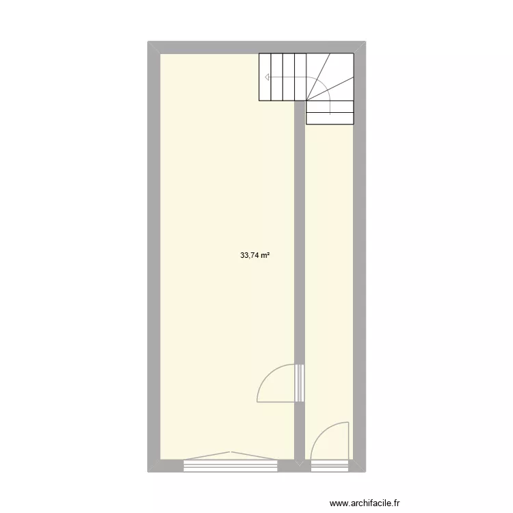 RDC Maison St Amour. Plan de 1 et 34 m² RDC Maison St Amour. Plan de 1 et 34 m²