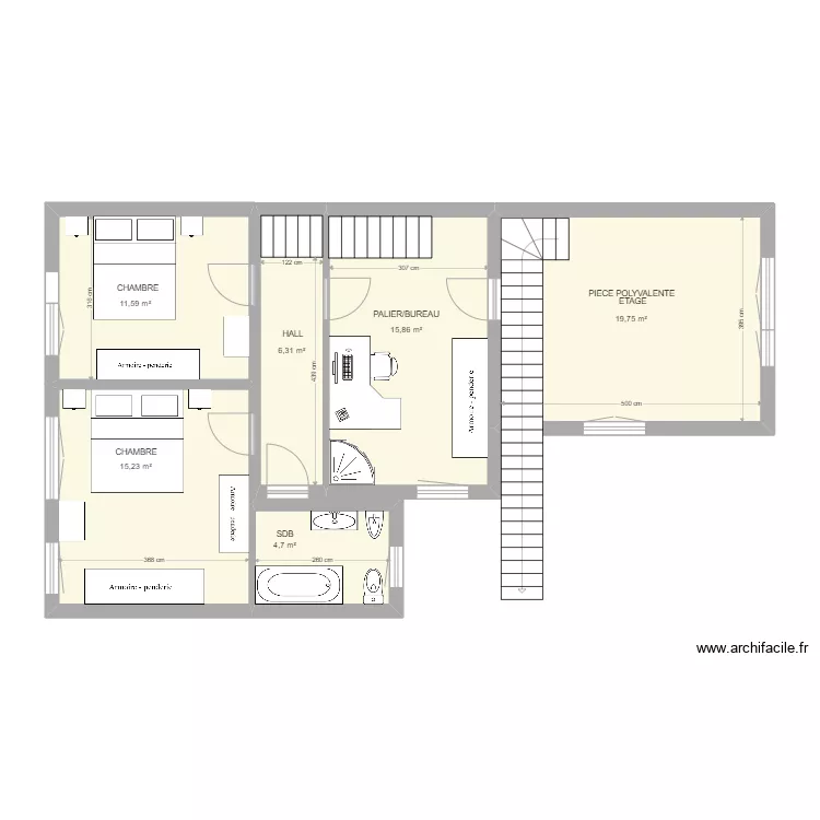  1er &eacute;tage ARILLE. Plan de 