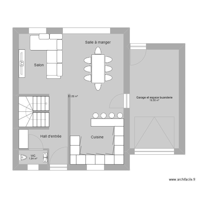 Bric B. Plan de 10 pièces et 145 m2