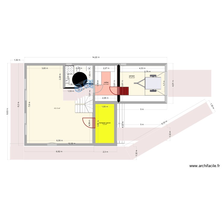 rdc steph. Plan de 0 pièce et 0 m2