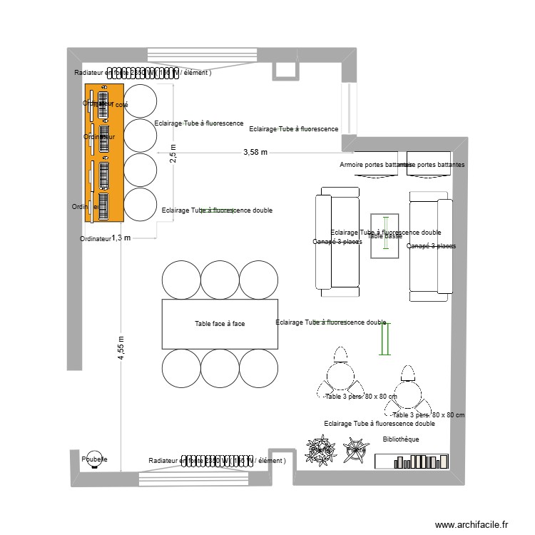 BUREAU ETUDIANT. Plan de 0 pièce et 0 m2 BUREAU ETUDIANT. Plan de 0 pièce et 0 m2