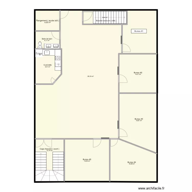 2e &eacute;tage. Plan de 