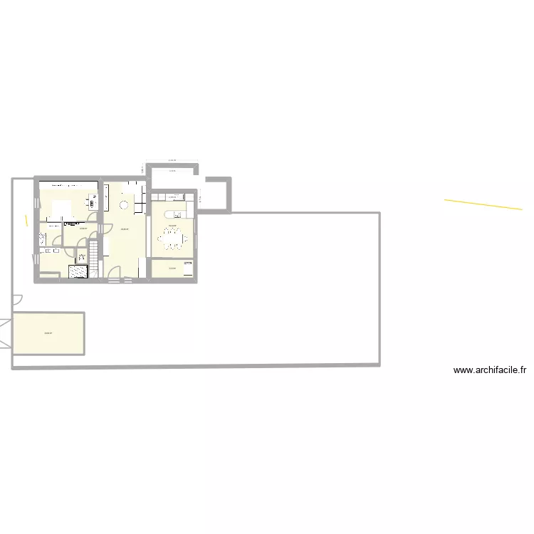 maison. Plan de 6 et 117 m² maison. Plan de 6 et 117 m²