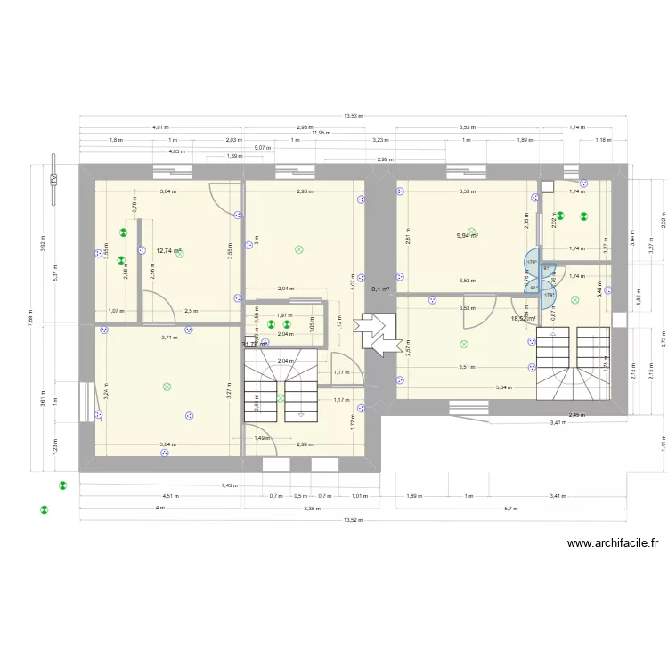 cc4-LOGEMENT ETUDIANT- etage 1logement 1 chambre sans meuble. Plan de 5 Pièces et 73 m² cc4-LOGEMENT ETUDIANT- etage 1logement 1 chambre sans meuble. Plan de 5 Pièces et 73 m²