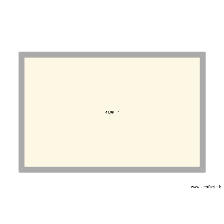 Plan. Plan de 1 pièce et 42 m2