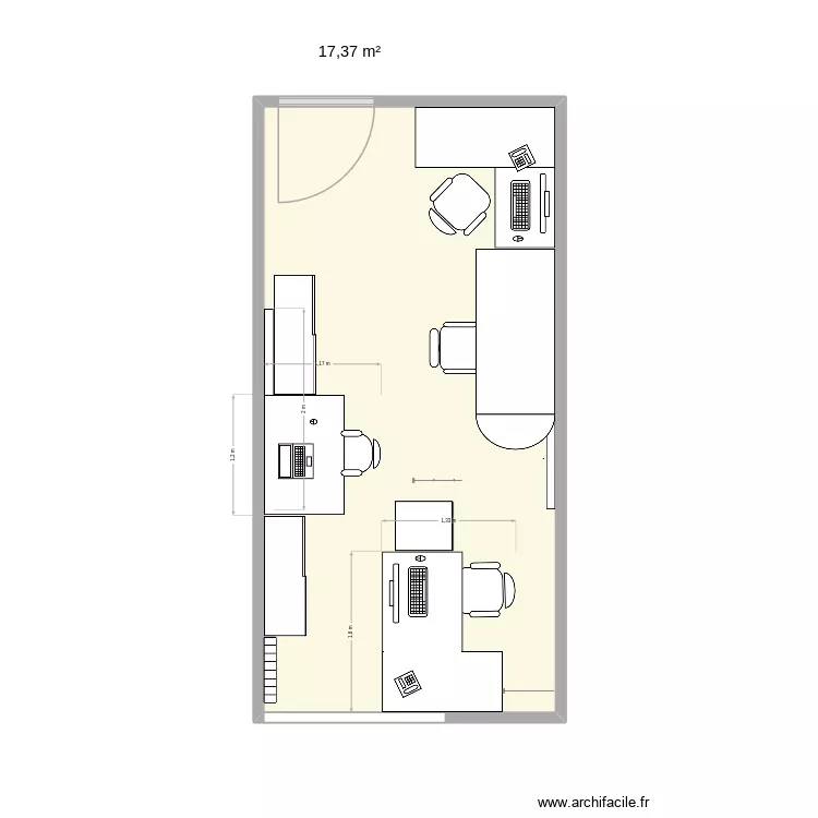 bureau cbrs - test. Plan de 1 et 17 m² bureau cbrs - test. Plan de 1 et 17 m²