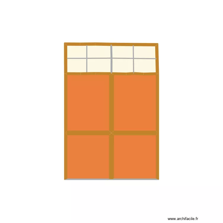 Porte pleine. Plan de 