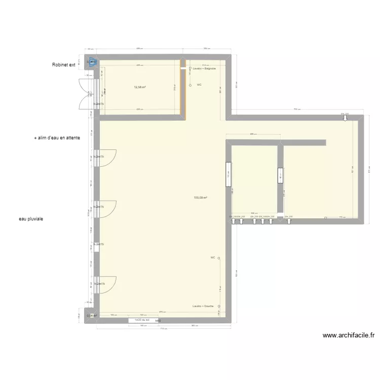 Carrotage sous sol. Plan de 