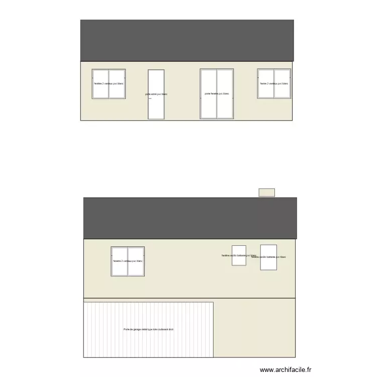 futur fenetre et porte. Plan de 1 Pièce et 85 m²